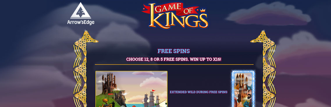 Game of Kings slot for real money by Arrow's Edge