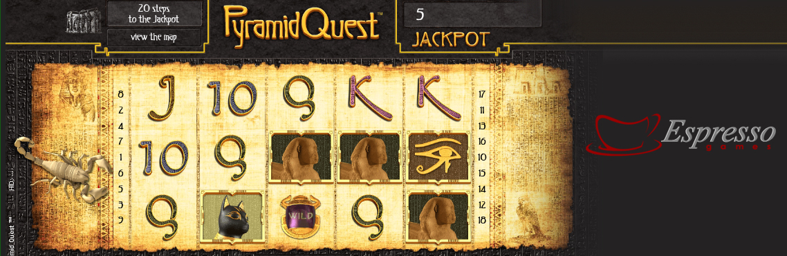 Pyramid Quest slot for real money by Espresso Games