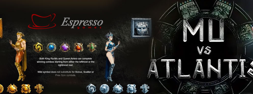 Mu vs Atlantis slot for real money by Espresso Games