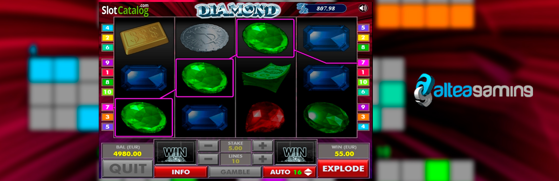 Diamonds slot for real money by AlteaGaming