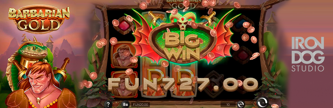 Barbarian Gold slot for real money by Iron Dog Studio