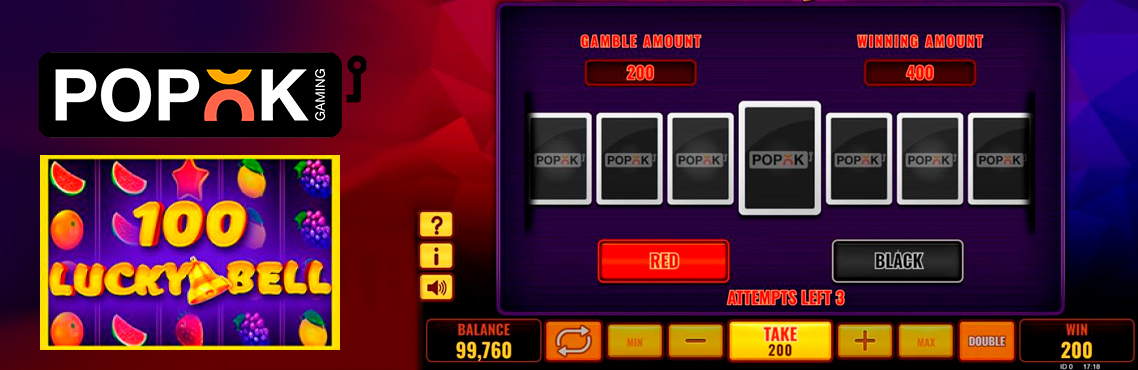 100 Lucky Bell slot for real money by Popok Gaming 