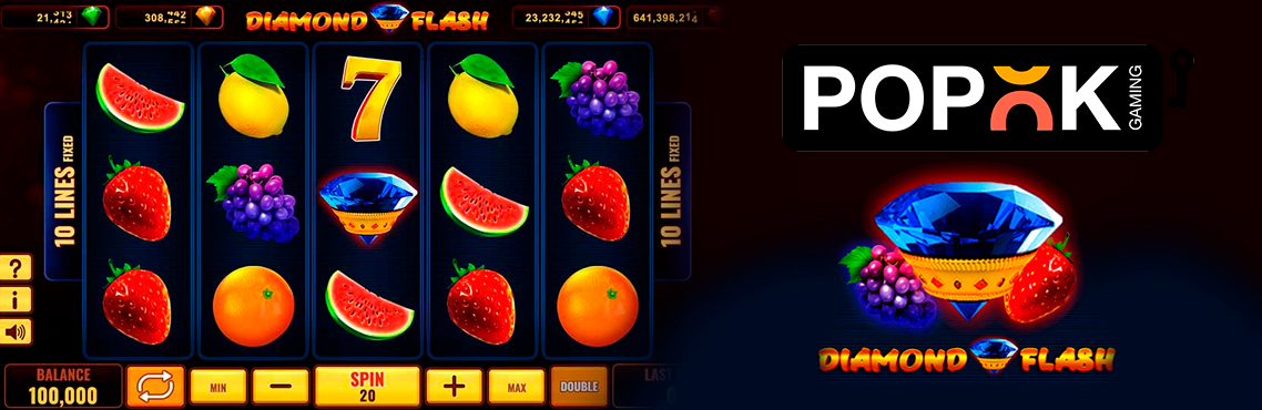 Diamond Flash slot for real money by Popok Gaming