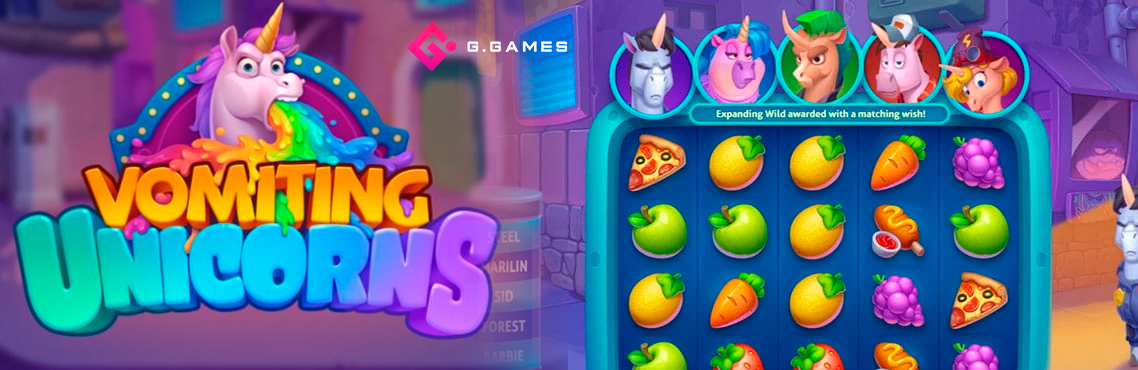 Vomiting Unicorns slot for real money by Gluck-Gamevy