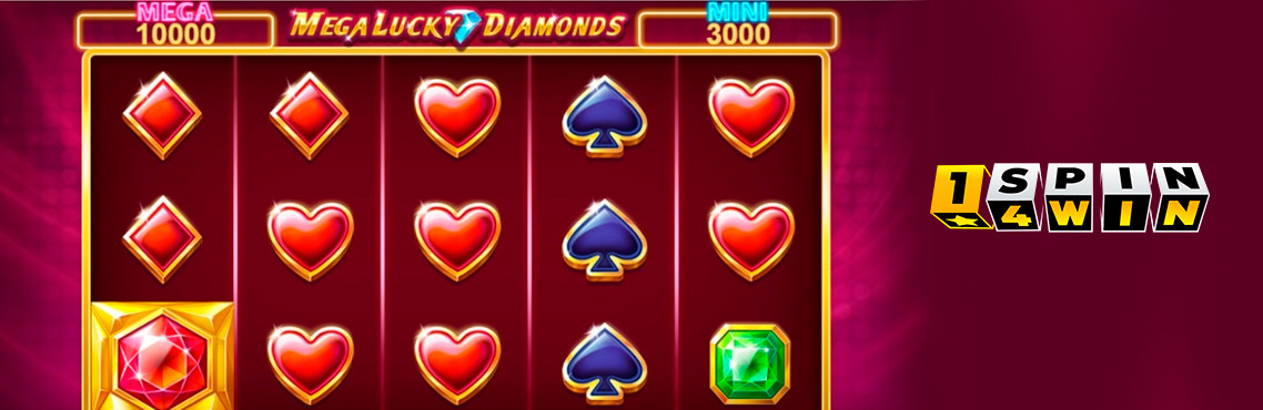 Mega Lucky Diamonds slot for real money by 1Spin4Win