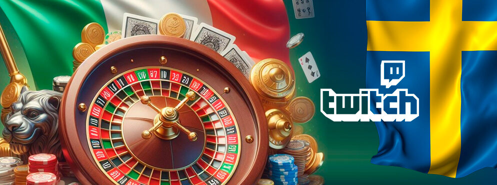 Italian Gambling Reorganization Crawls Along While Twitch Faces Backlash Over Online Casino Ads in Sweden