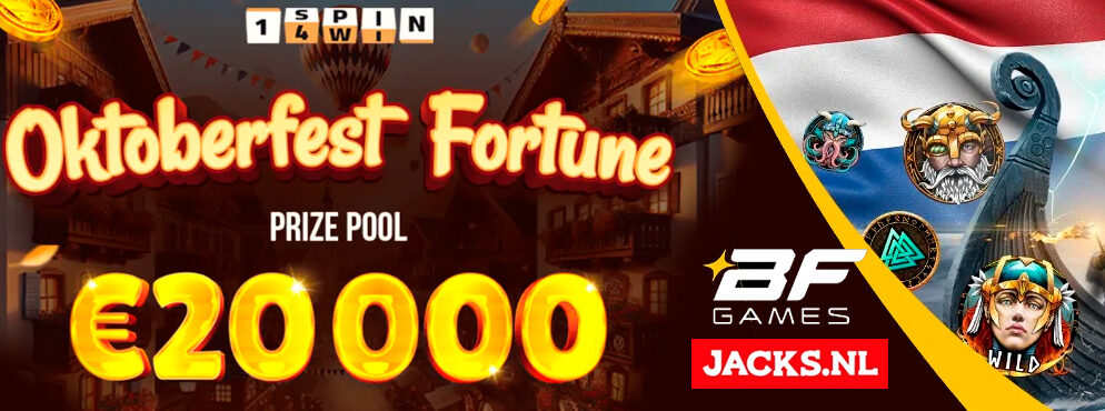 1spin4win Launches ‘Oktoberfest Fortune’ Festive Network Promo, While BF Games Debuts in Dutch Market via Jacks.nl Partnership