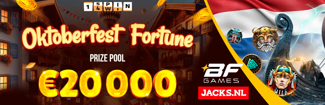 1spin4win Launches 'Oktoberfest Fortune' Festive Network Promo, While BF Games Debuts in Dutch Market via Jacks.nl Partnership