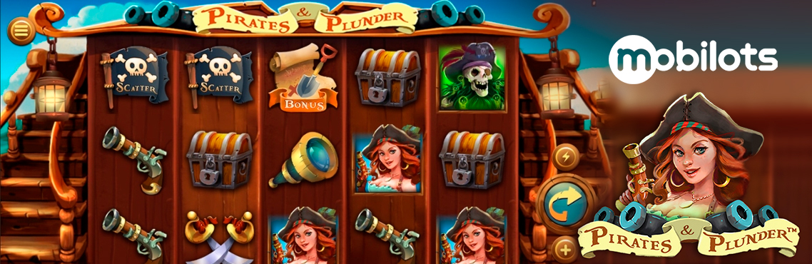Pirates and Plunder slot for real money by Mobilots