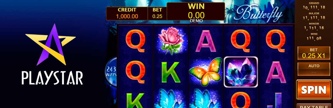 Butterfly slot for real money by PlayStar