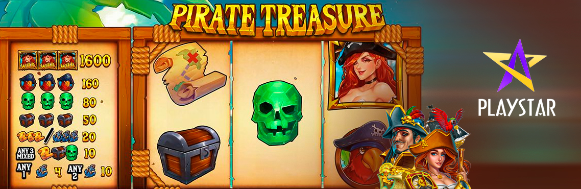 Pirate Treasure slot for real money by PlayStar