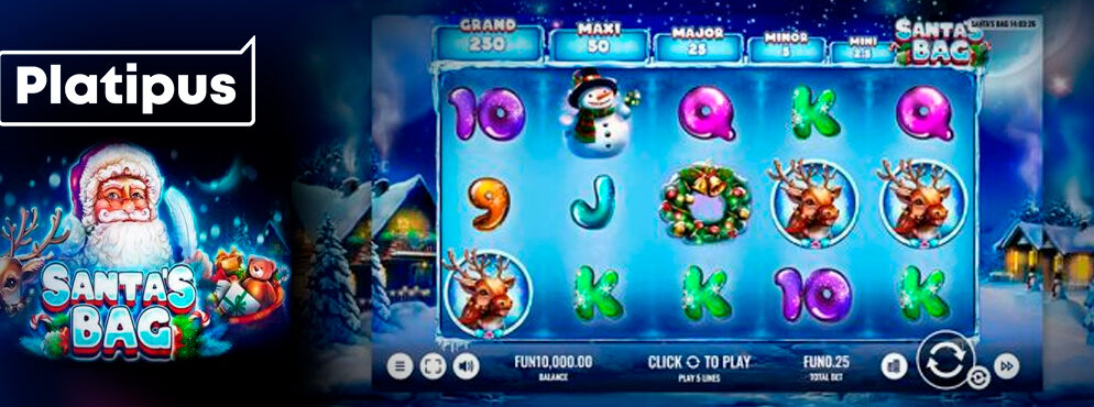 Santa’s Bag slot for real money by Platipus