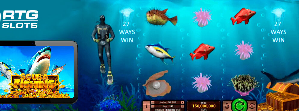Scuba Fishing slot for real money by RTG Slots
